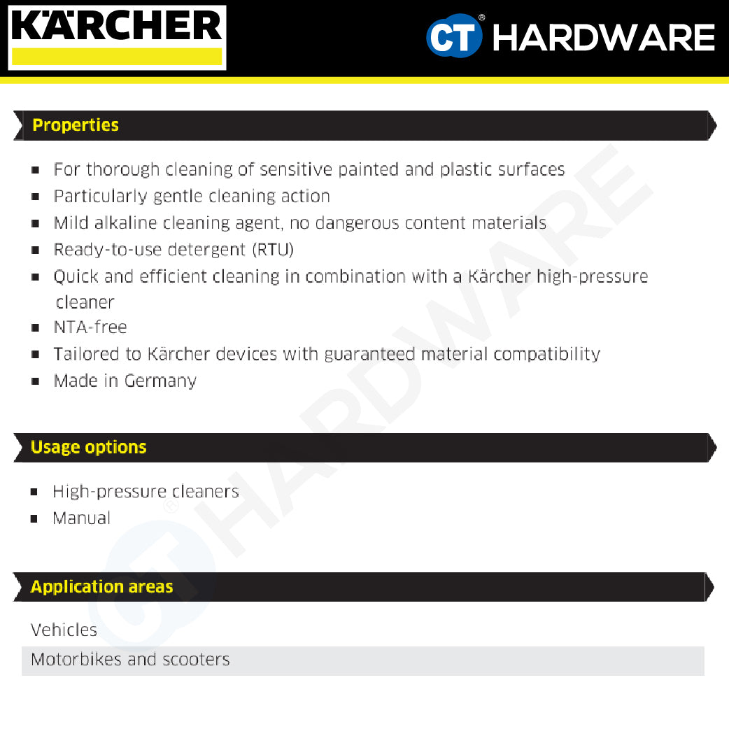 Karcher 62953600 Car Shampoo For Vehicle Cleaning RM 619, 5 Litre, High Pressure Washer