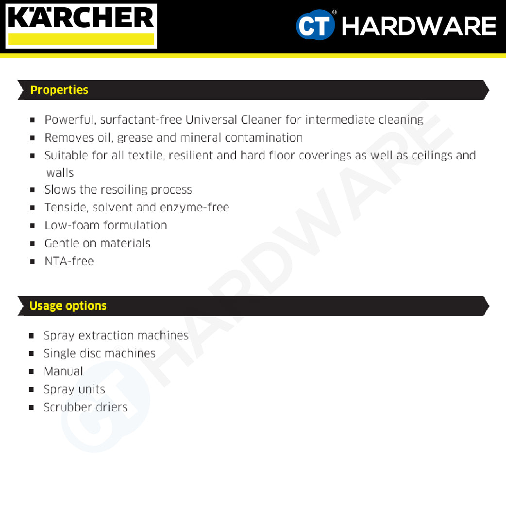 Karcher 62954890 Universal Cleaner Surfactant-Free RM 770 1L