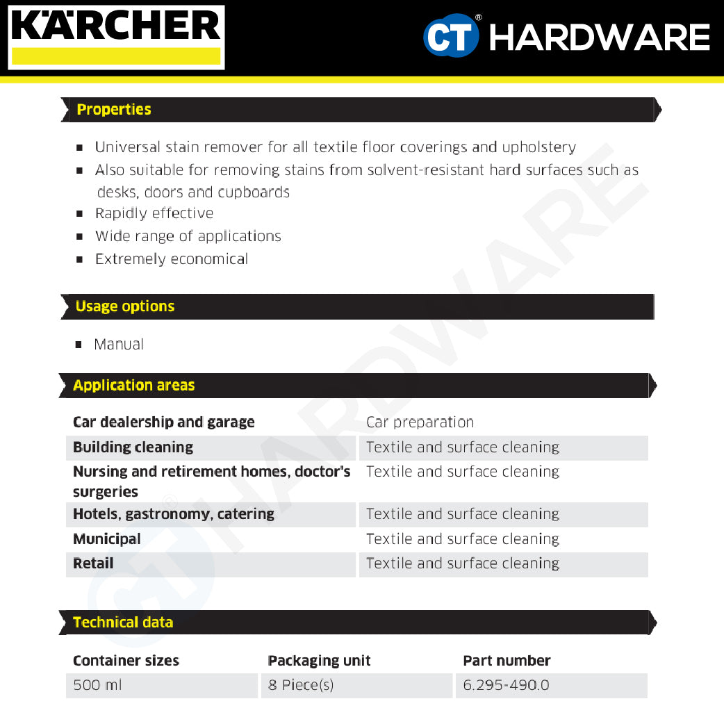 Karcher 62954900 Universal Stain Remover RM 769 | 500 ML