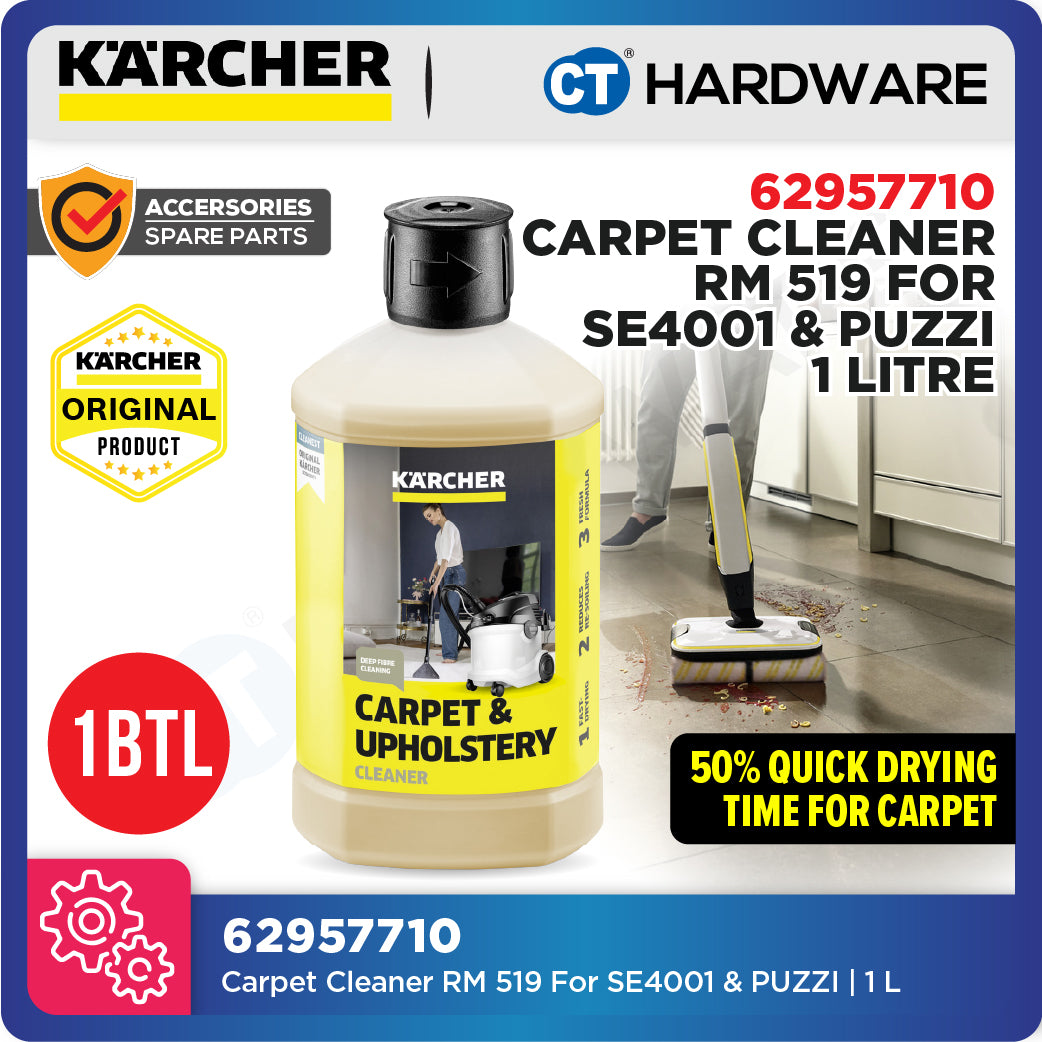 Karcher 62957710 Carpet Cleaner RM 519 For SE3 Compact Home Floor, SE4 Plus, SE4001 & PUZZI 1 Litre