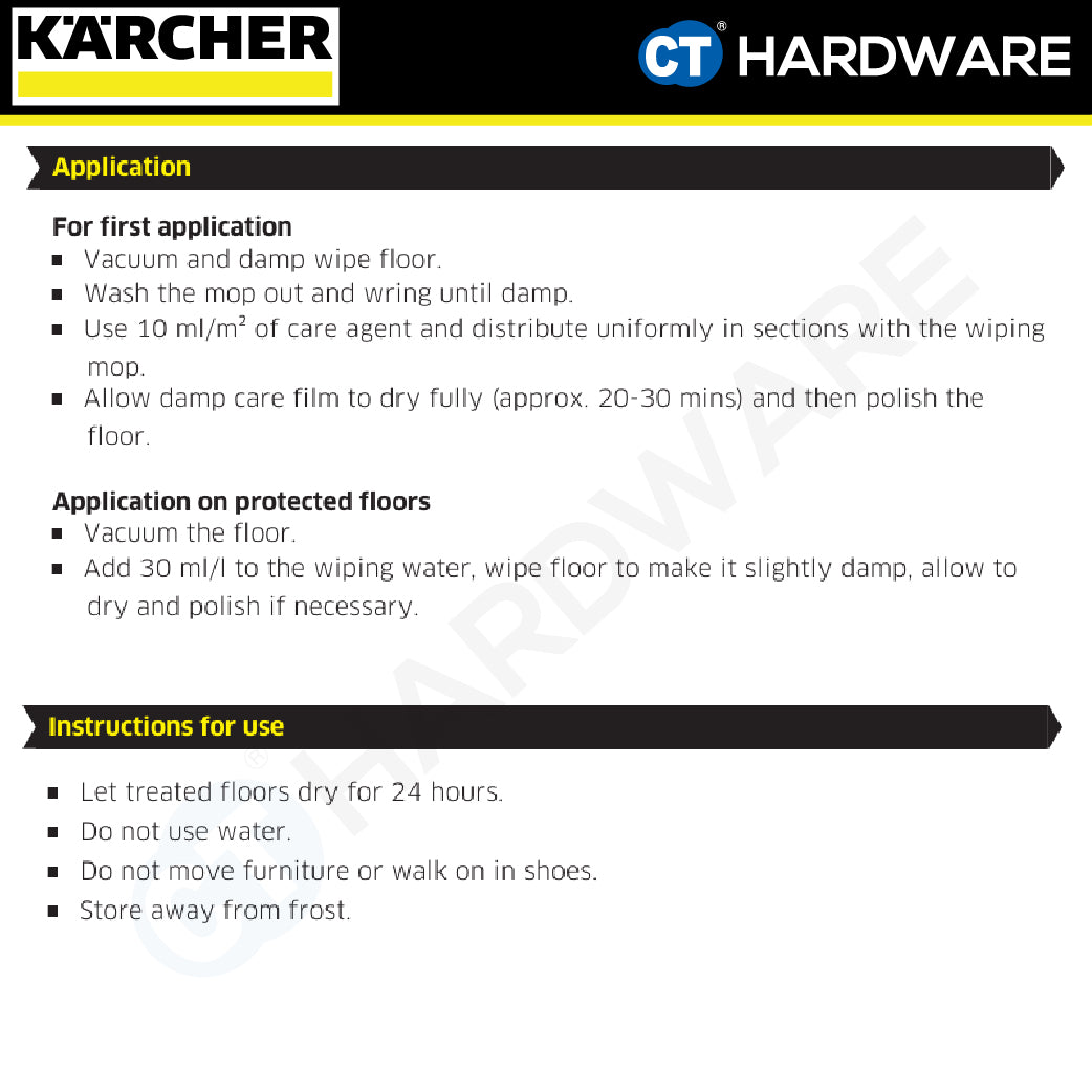 Karcher 62957760 Floor Care Matt Stone, Linoleum, Pvc RM 532 Cleaning Agent 1 Litre