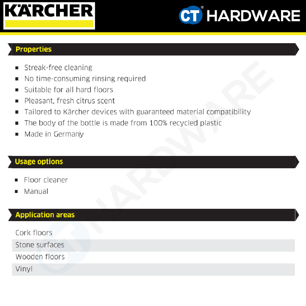 Karcher 62959440 Multi-Purpose Floor Cleaning 0.5L RM 536 For FC4, FC5 & FC7