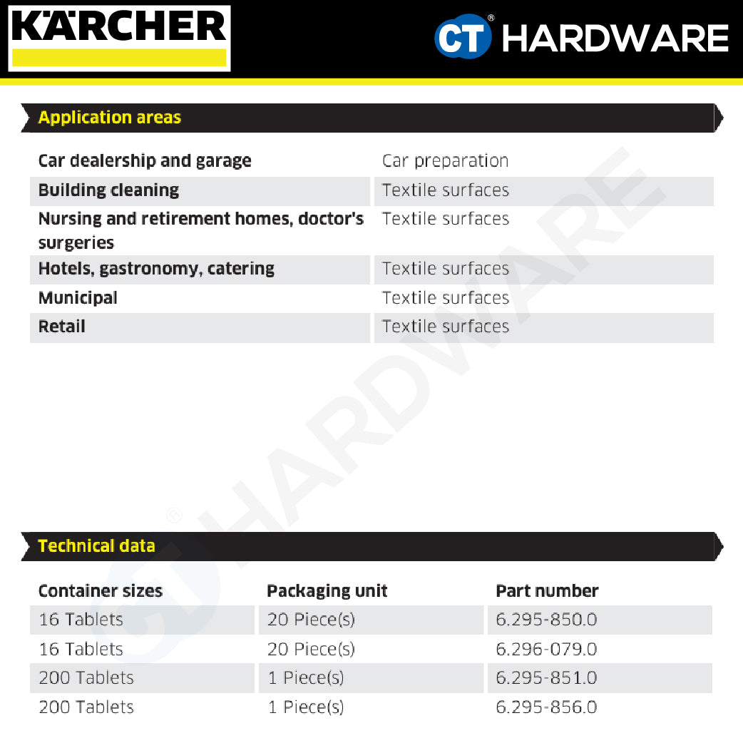 Karcher 62960790 CarpetPro Cleaner iCapsol, tablet RM 760, 16Tablets