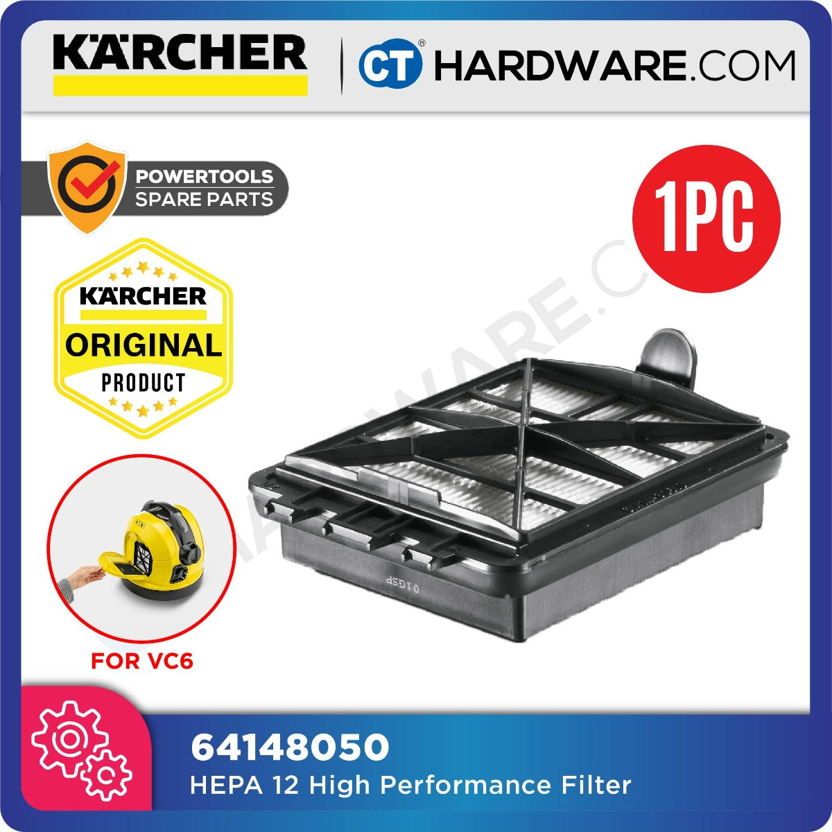 Karcher 64148050 HEPA 12 Filter