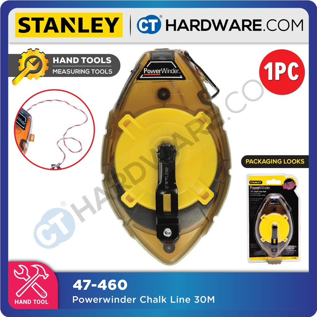 STANLEY 47-460 POWERWINDER CHALK LINE 30M / 100ft