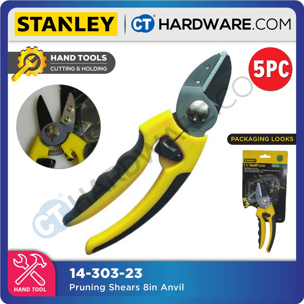 Stanley 14-303-23 Pruning Shears - Anvil 200mm / 8"
