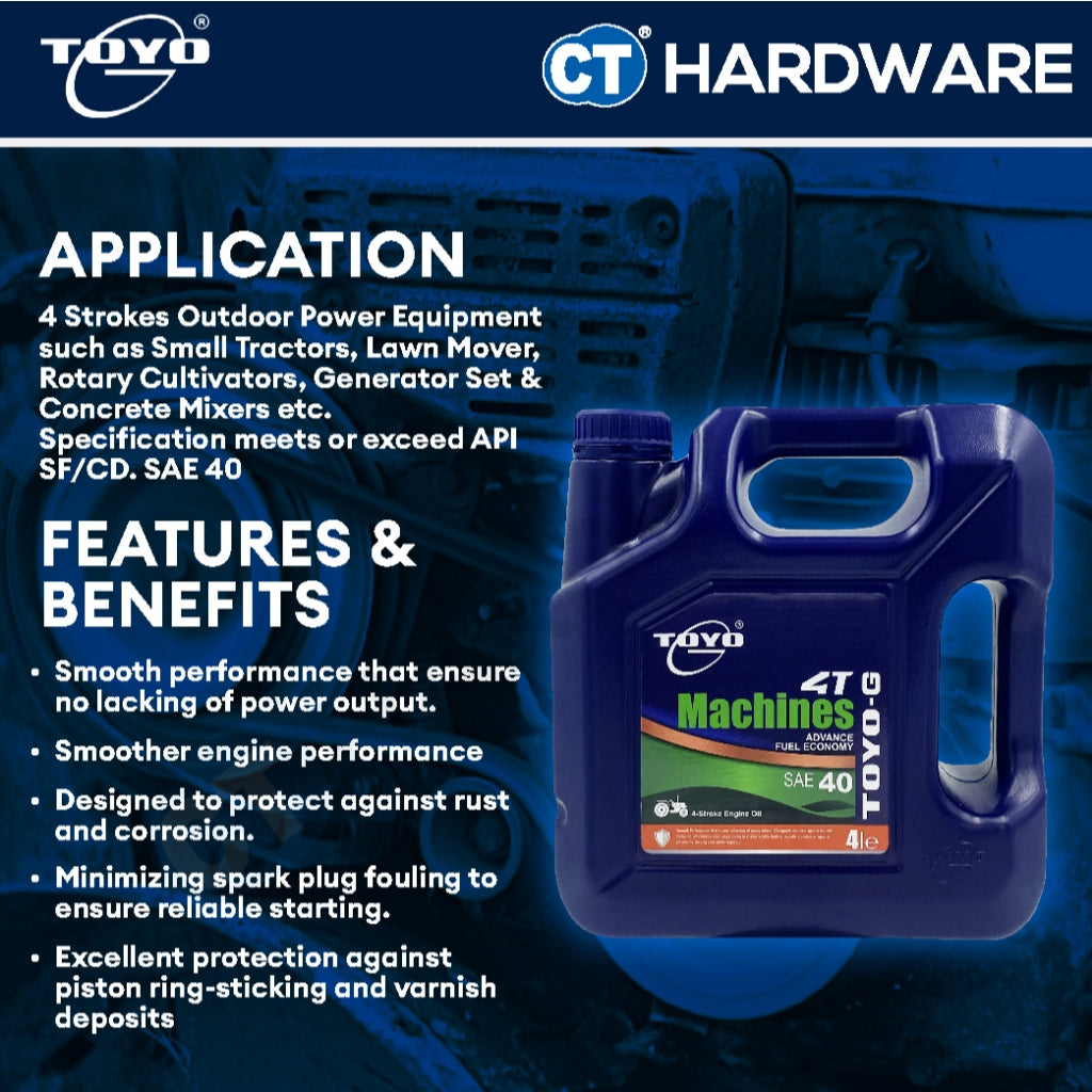 TOYO-G 4-Stroke Engine Oil SAE 40 1L, 4L