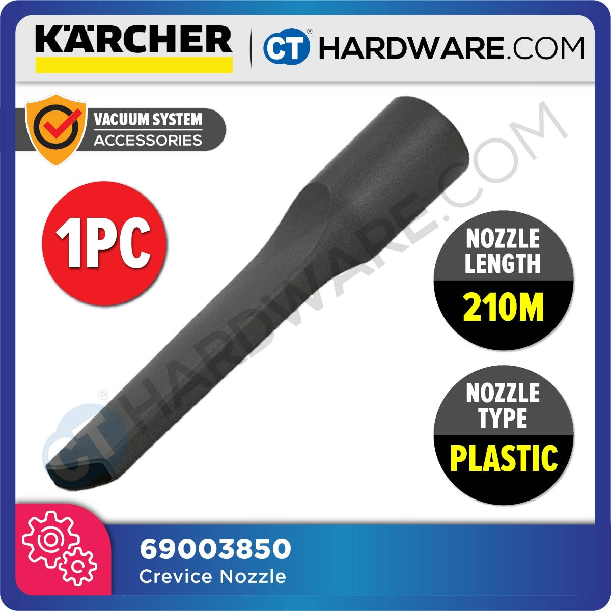 Karcher 69003850 Crevice Nozzle For MV2/WD2 and MV3/WD3