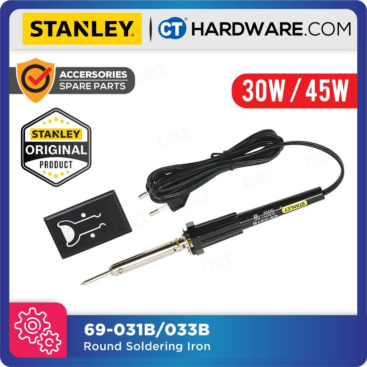 Stanley 69-031B / 69-033B Soldering Iron Round 30W/45W 220V