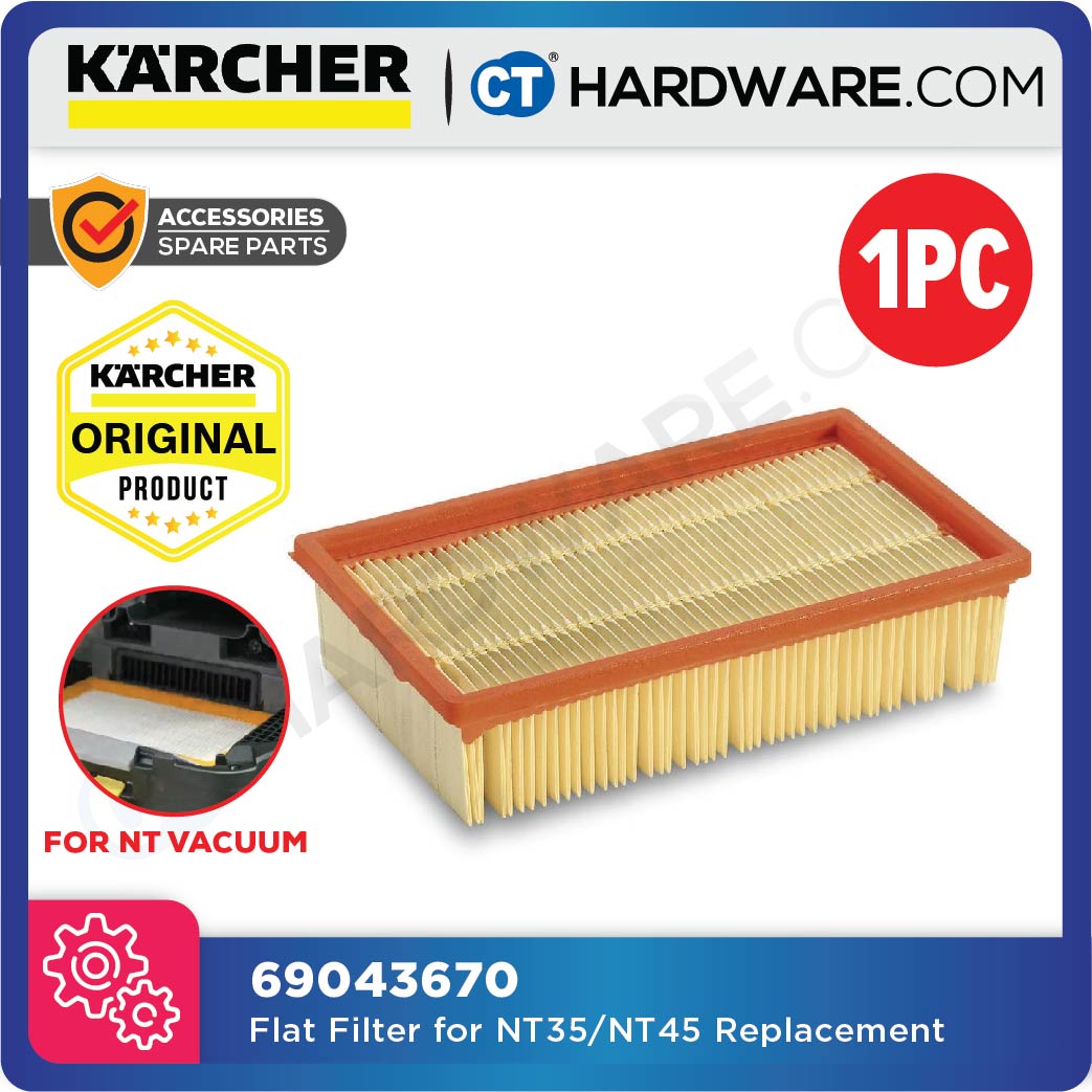 Karcher 69043670 Flat Pleated Filter Paper