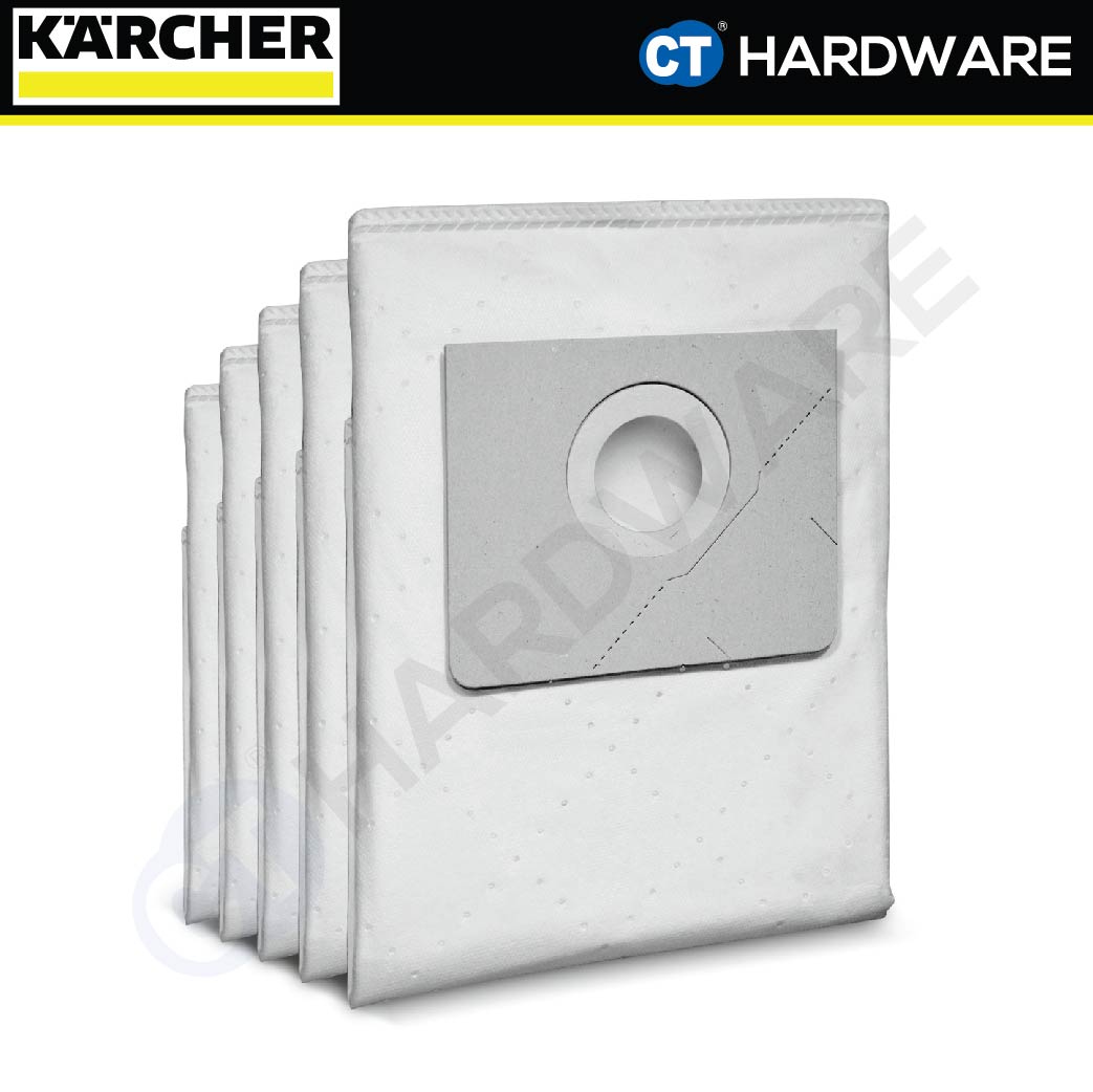 KARCHER 69074790 PAPER FILTER BAGS FOR NT351TACT / NT351/ NT381ME WET AND DRY VACUUM CLEANER