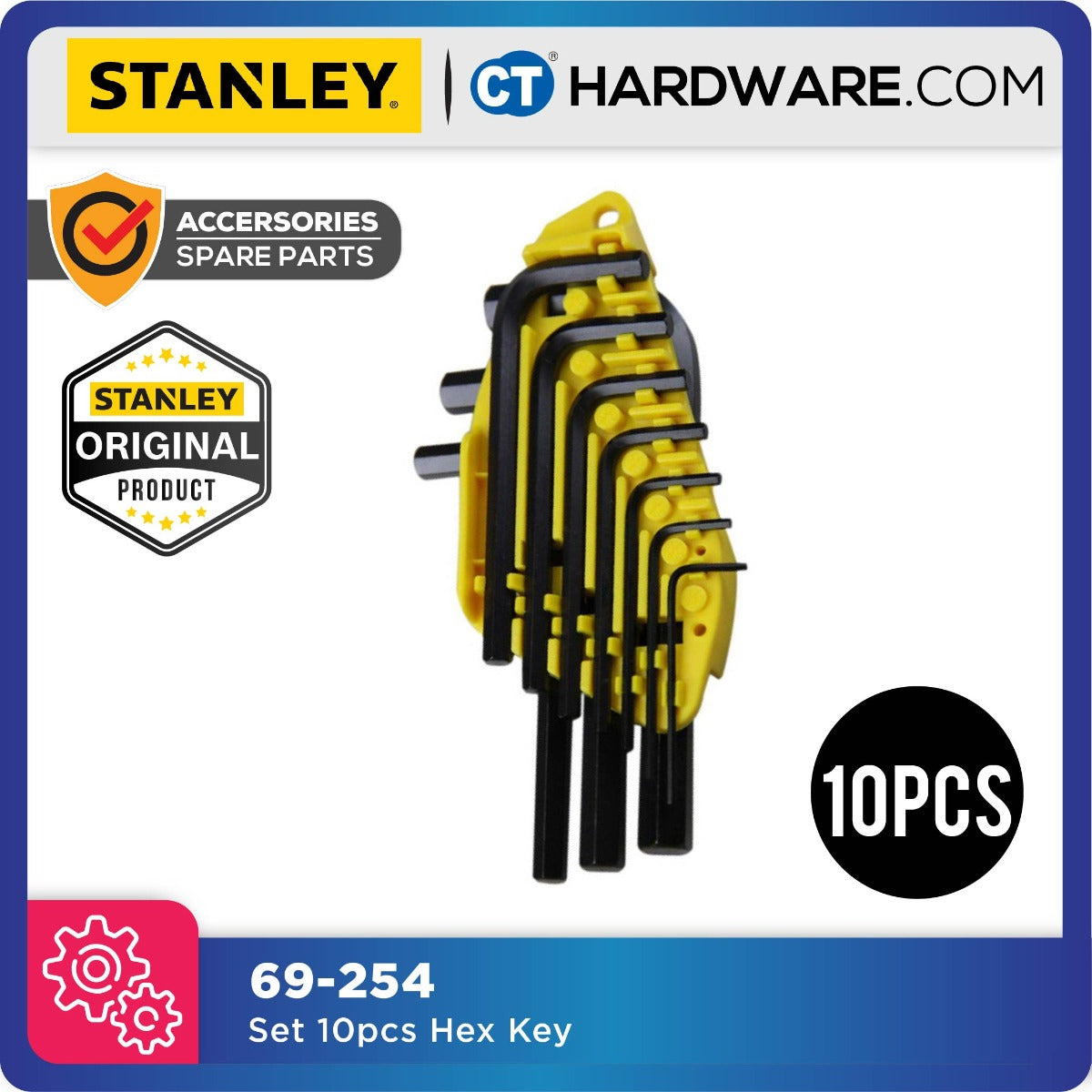 Stanley 69-254 Hex Key Set (10 Pcs)