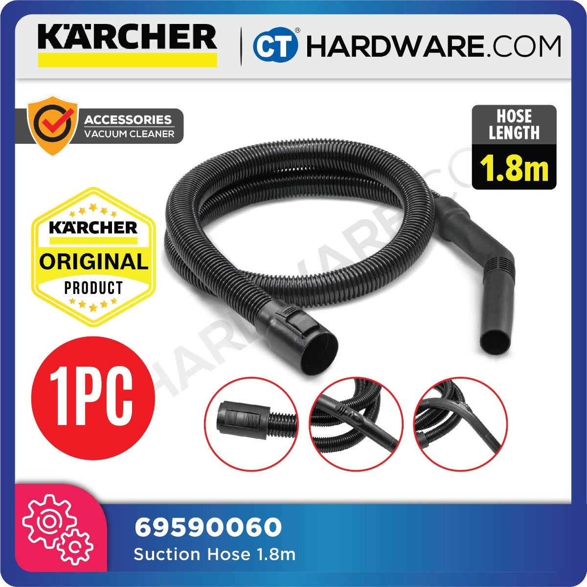 Karcher 69590060 Suction Hose Complete For MV1/WD1