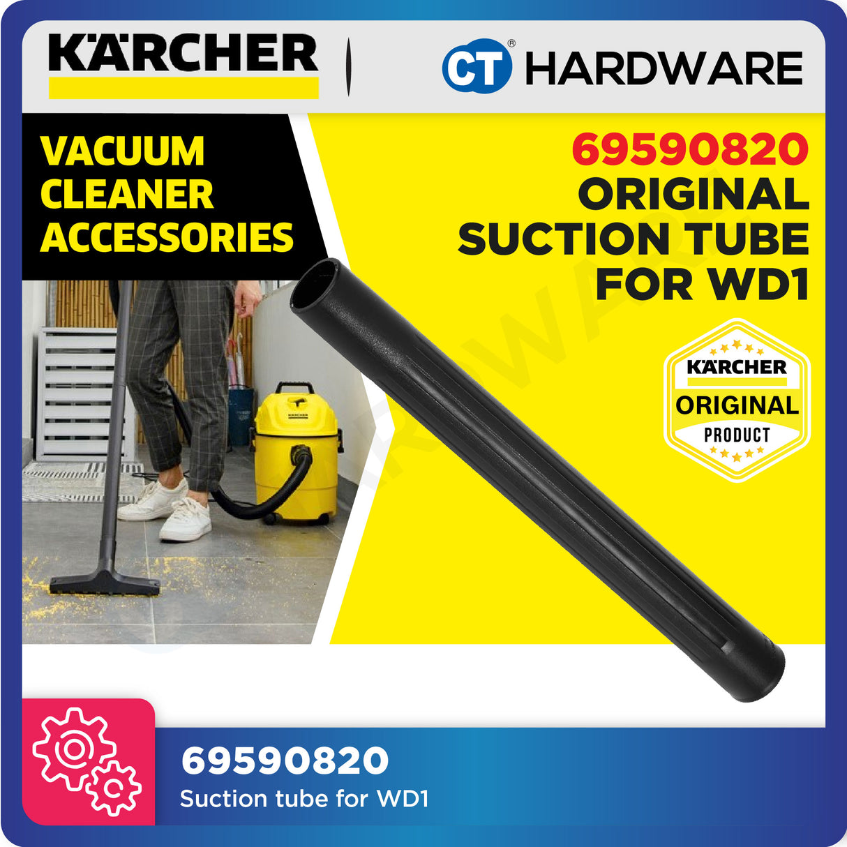 Karcher 69590820 Original Suction Tube For WD1 Vacuum Cleaner