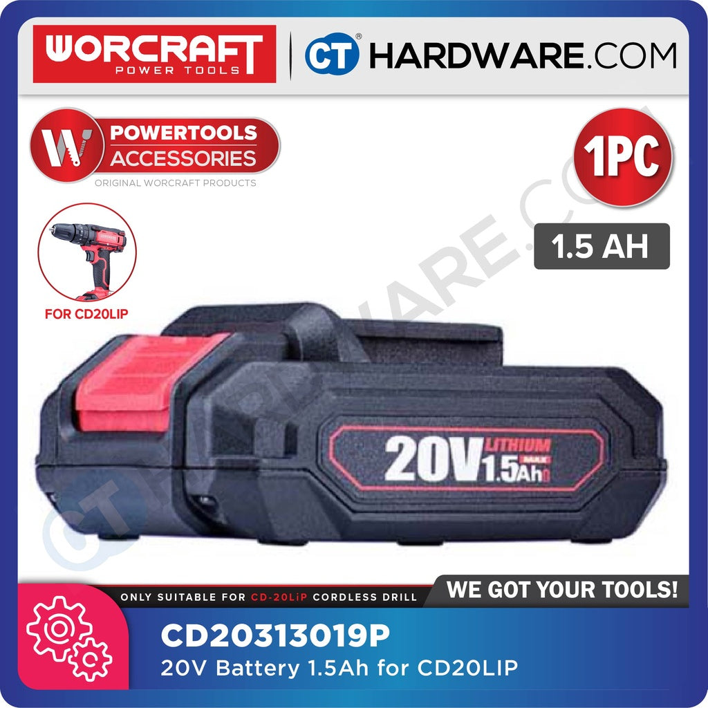Worcraft CD20313019P Battery Pack 20V 1.5AH For CD20LIP