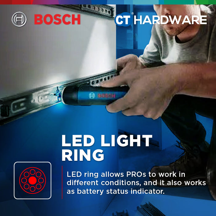 Bosch PRO GO 3 Cordless Smart Screwdriver Kit 3.6V