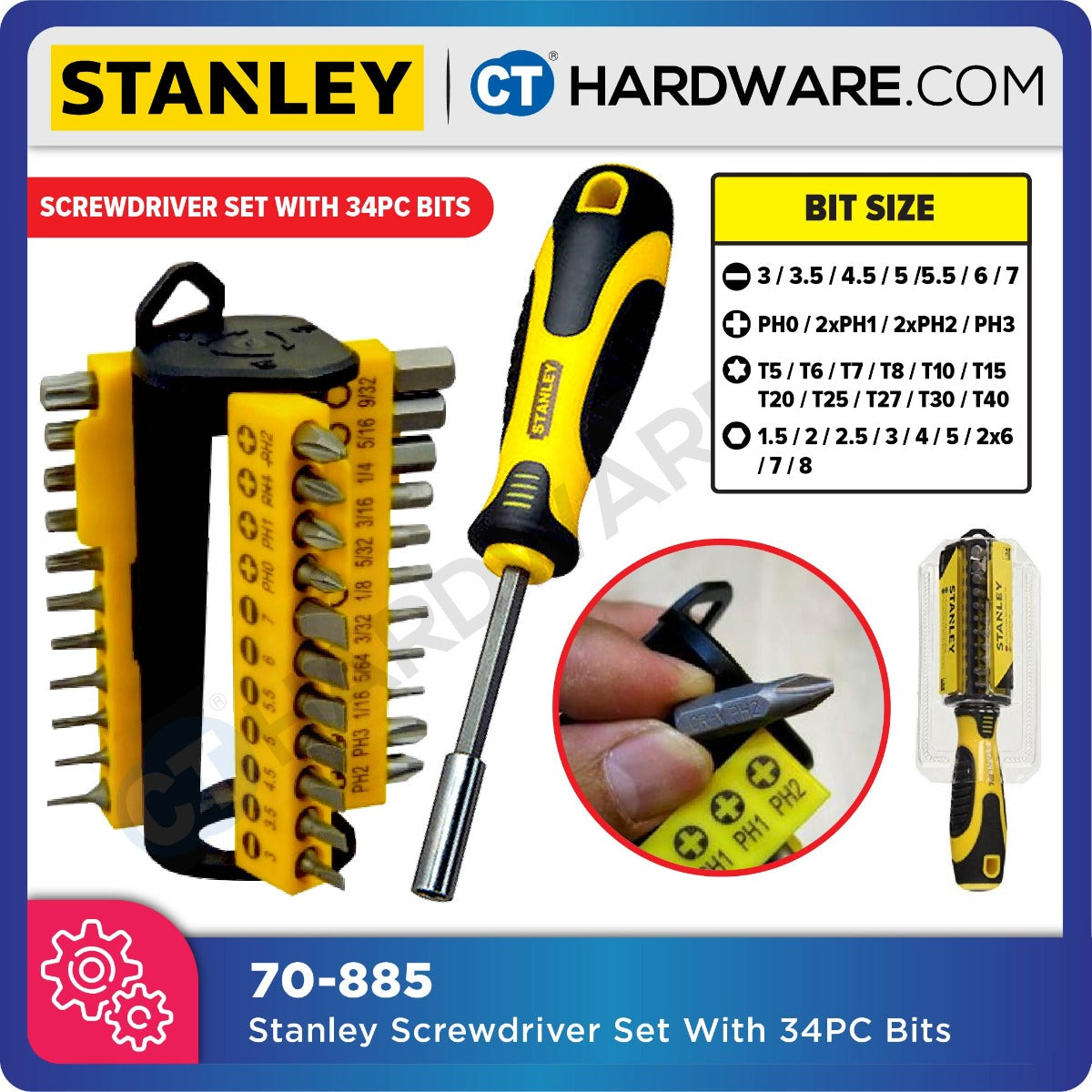 Stanley 70-885 Multi Bit 35-In-1 Screwdriver Set
