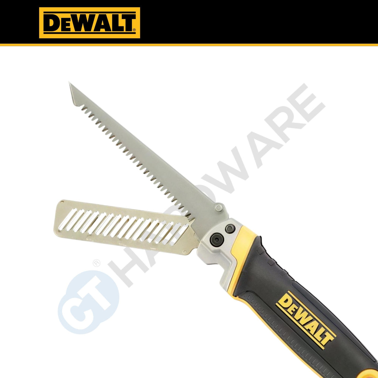 DEWALT DWHT0-20123 Folding Jab Saw with Rasp | 2-in-1 Drywall Saw | Triple Ground Teeth | Folding Hand Saw