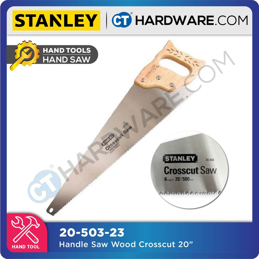 STANLEY 20-503-23 HANDLE SAW WOOD CROSSCUT 20" X7T/8PT