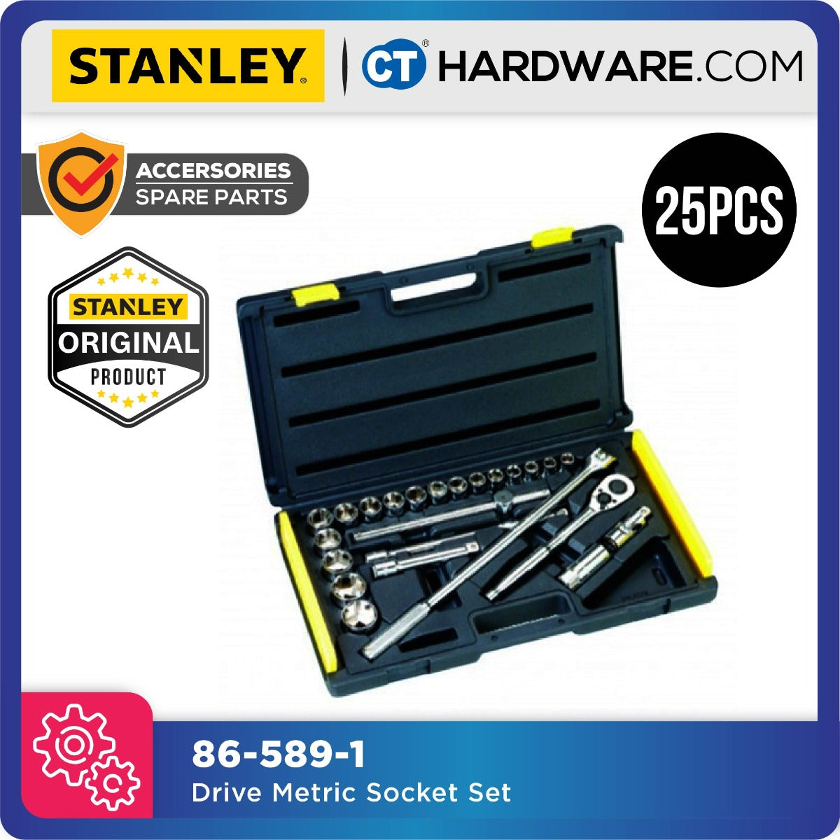 STANLEY 86589 STANLEY SOCKET SET 25PCS METRIC SIZE