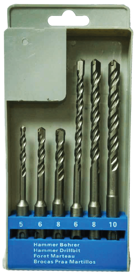 Accubit 902004 SDS Plus Drill Bit Set X 6pc 5/6/8/10mm (S4)