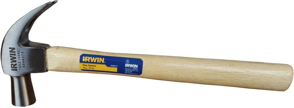 Irwin 9098079 Claw Handle Hammer 16OZ 066Kg (Wood Handle)