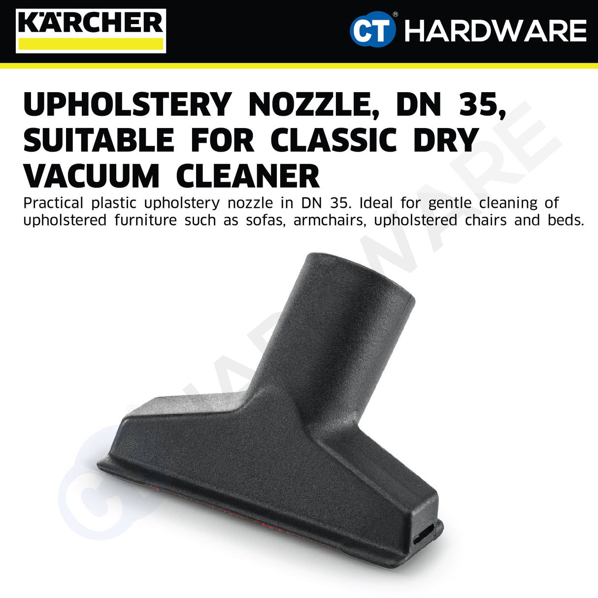 Karcher 97706050 Upholstery nozzle, DN 35, suitable for Classic dry vacuum cleaner