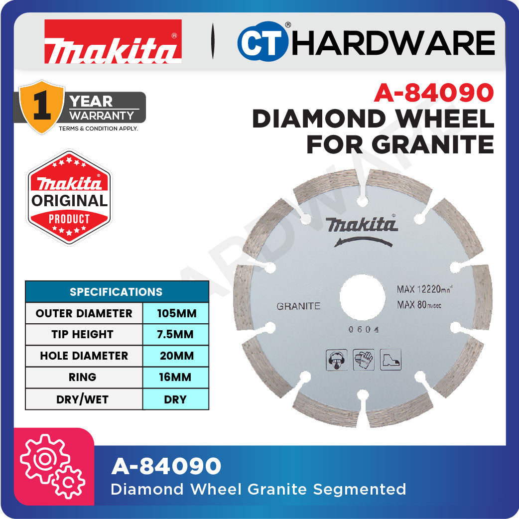 MAKITA A84090 Diamond Wheel 105mm (Dry Segmented)