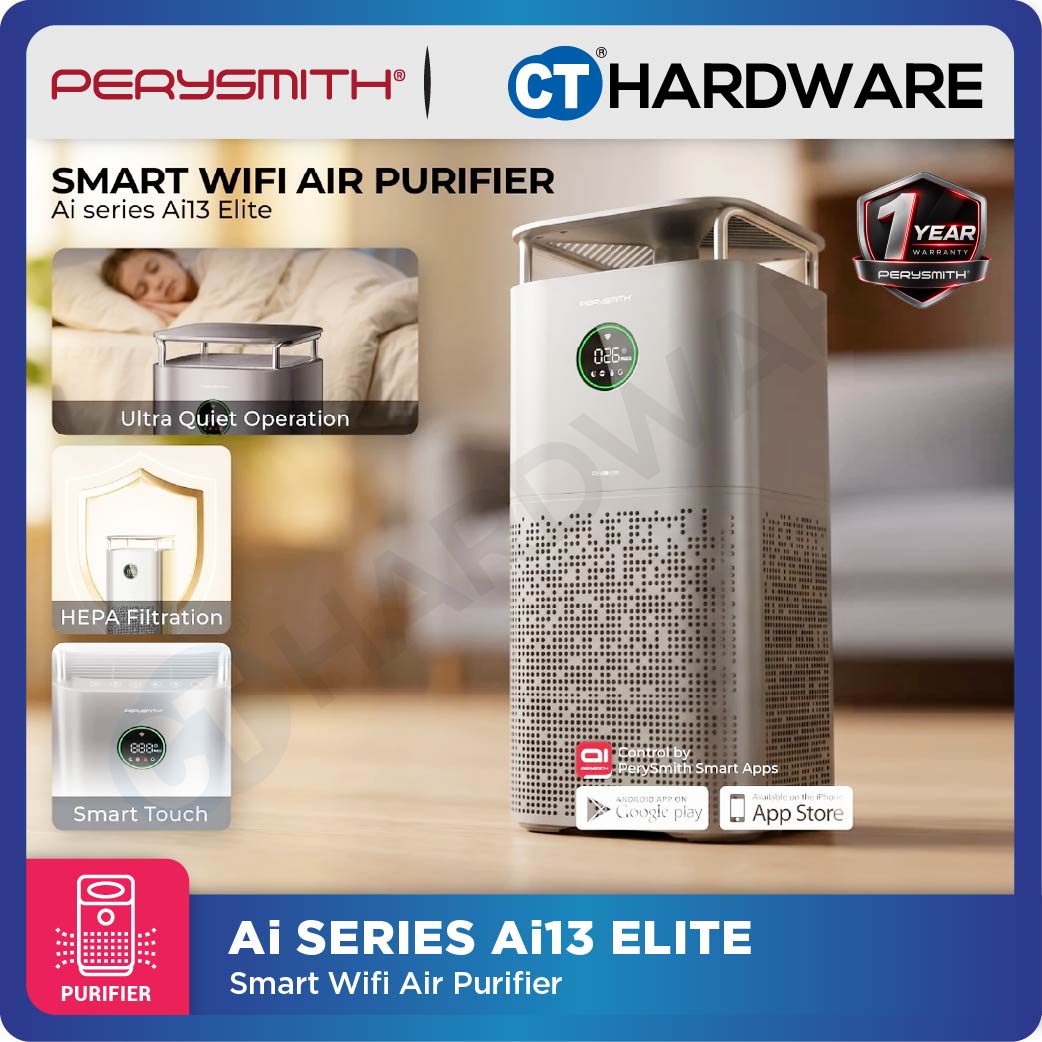 PerySmith Ai13 Elite Smart WiFi Air Purifier 148m² 2120m³/h