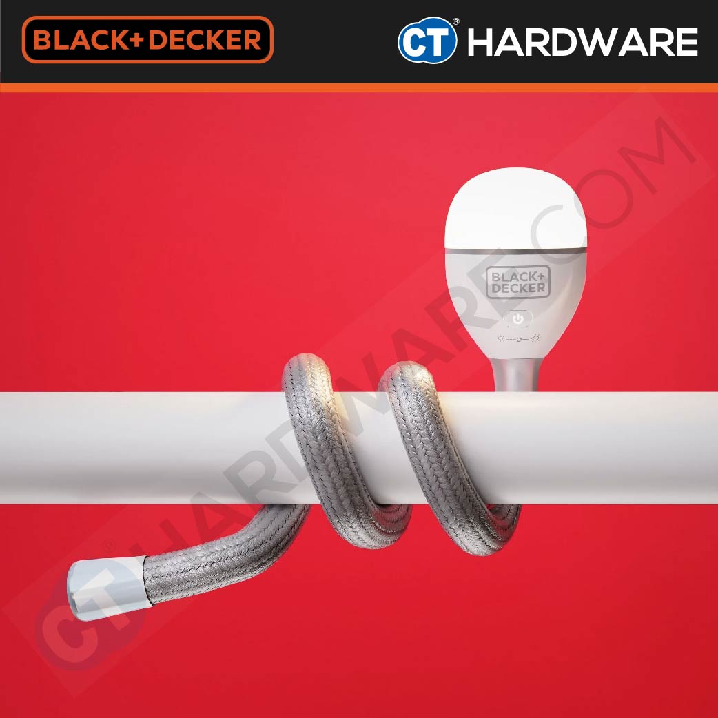 BLACK+DECKER BDCFSL01 2-in-1 Flexible LED Snake Light With USB Rechargeable Battery 4V