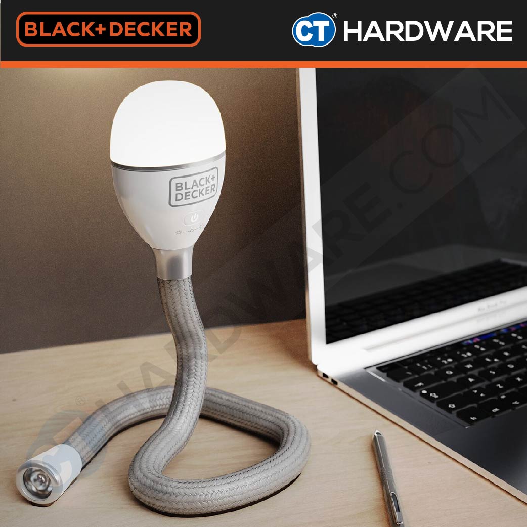 BLACK+DECKER BDCFSL01 2-in-1 Flexible LED Snake Light With USB Rechargeable Battery 4V