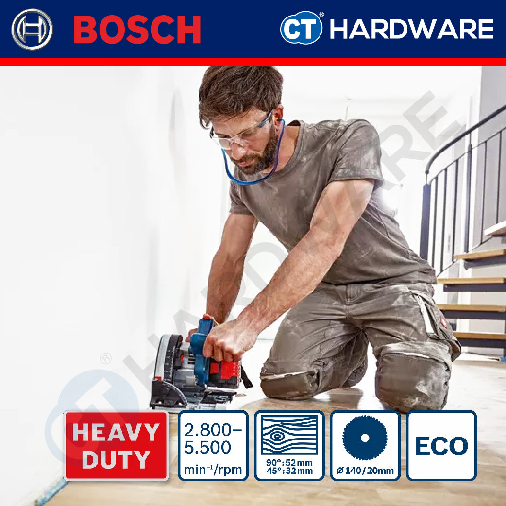 Bosch GKT 18V-52 GC SOLO Cordless BITURBO Plunge Saw 18V, 140mm without Battery & Charger, GKT18V52GCSOLO