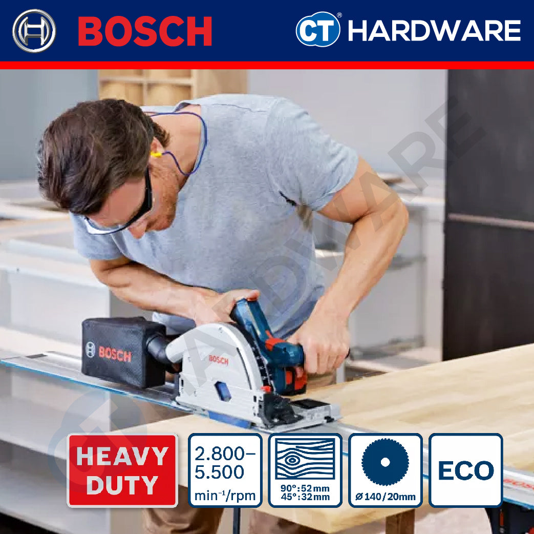 Bosch GKT 18V-52 GC SOLO Cordless BITURBO Plunge Saw 18V, 140mm without Battery & Charger, GKT18V52GCSOLO
