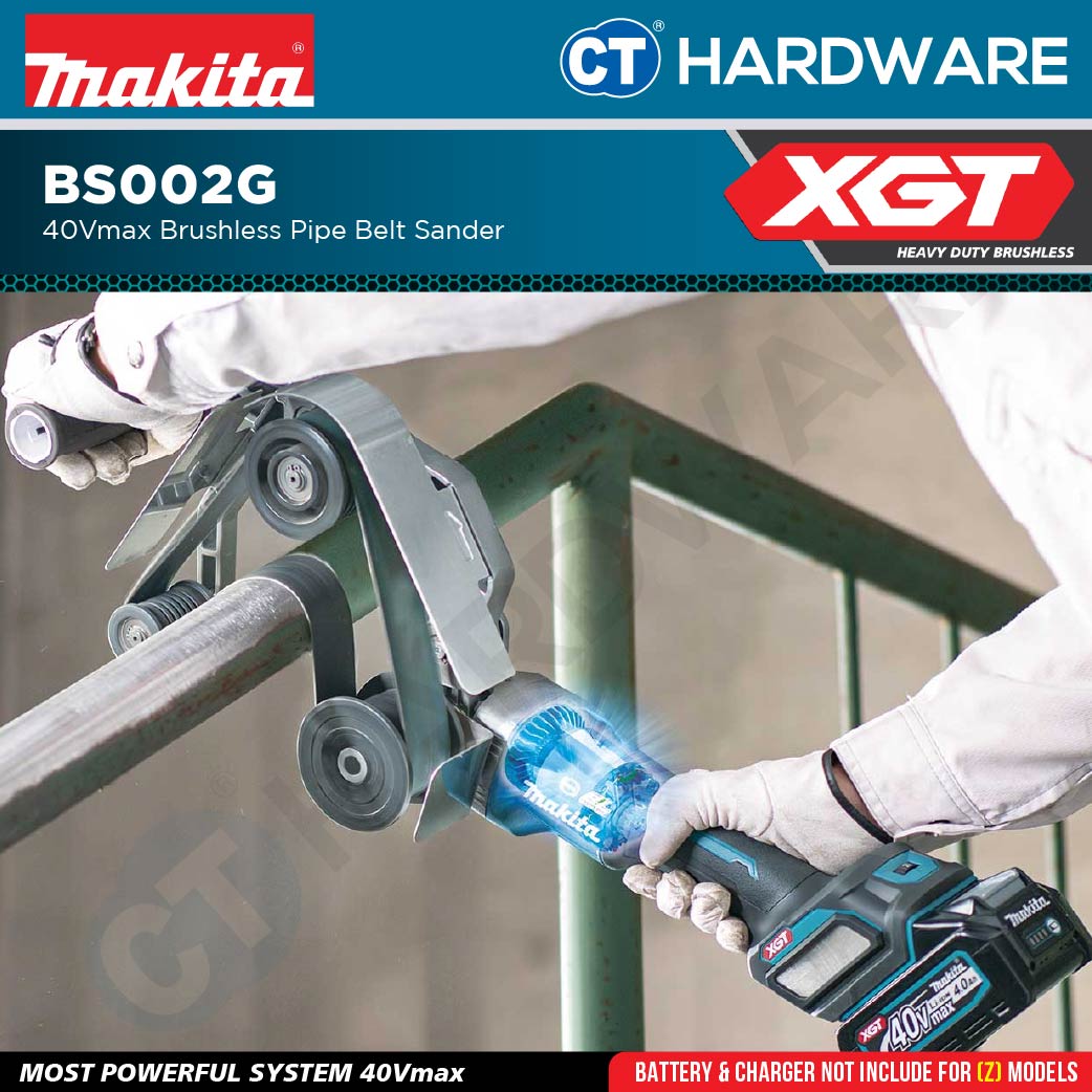 Makita BS002GZ XGT 40Vmax Cordless Pipe Belt Sander (Body Only)