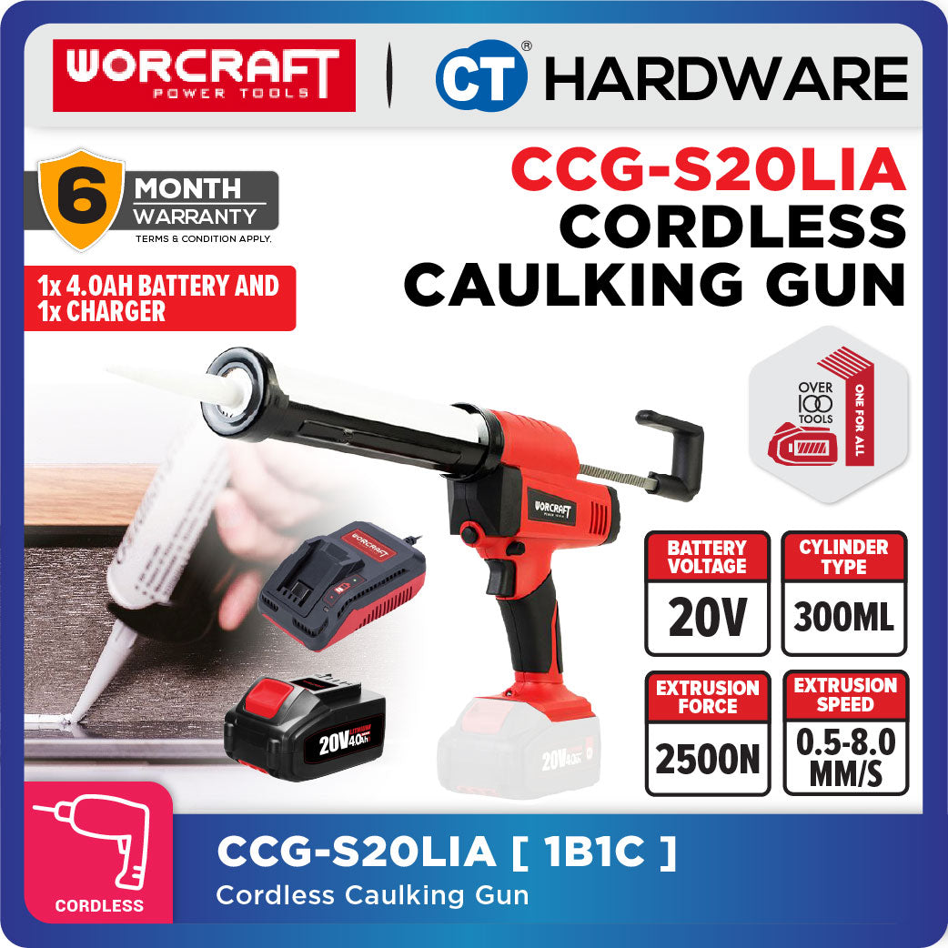 Worcraft CCG-S20LIA Cordless Caulking Gun
