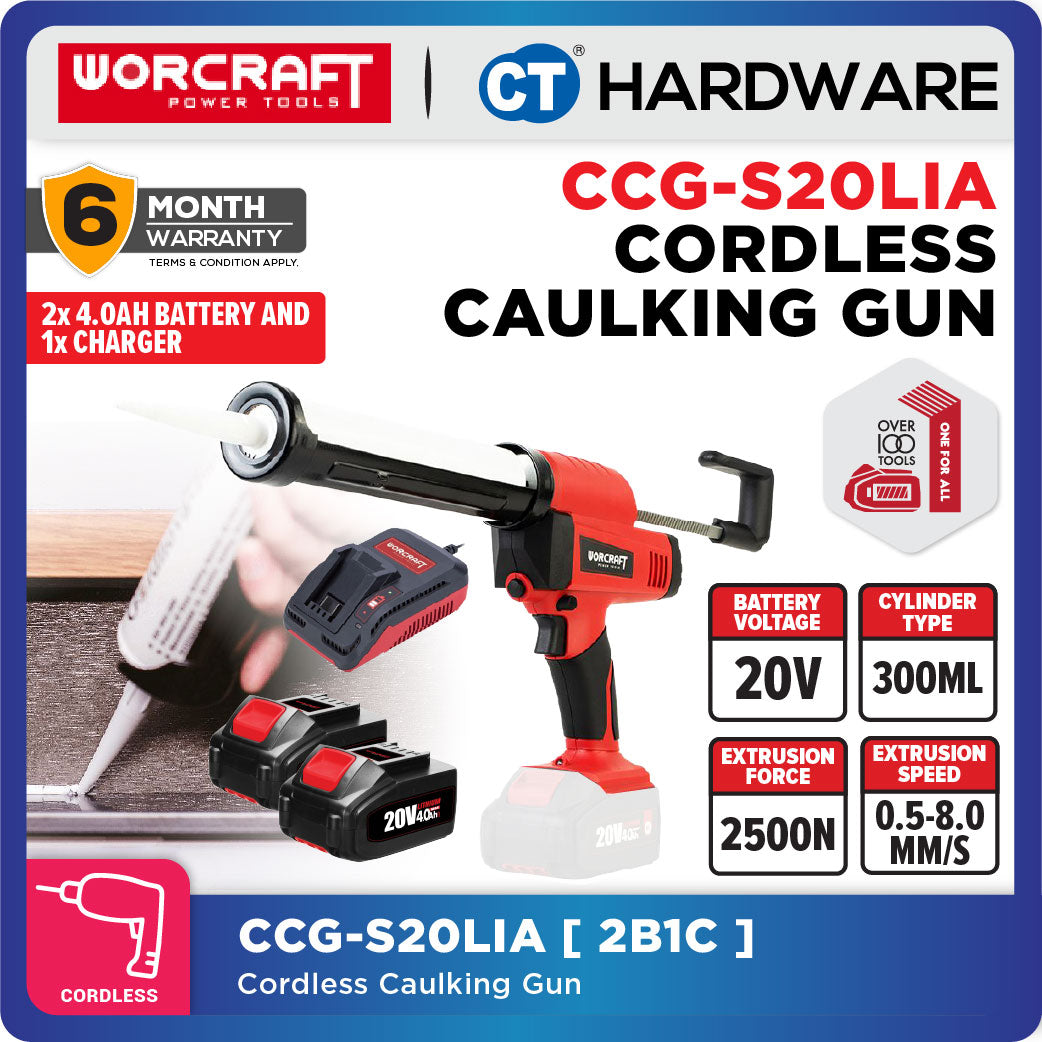 Worcraft CCG-S20LIA Cordless Caulking Gun