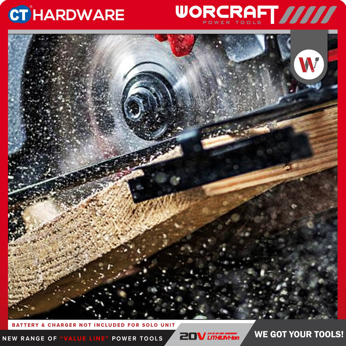 Worcraft CCS-S20LIB Cordless Brushless Circular Saw 20V | 6-1/2" 165MM