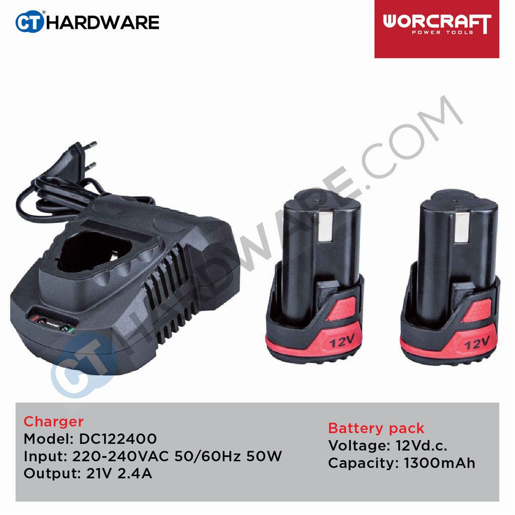 WORCRAFT CD12LiA Cordless Drill 12V 10mm