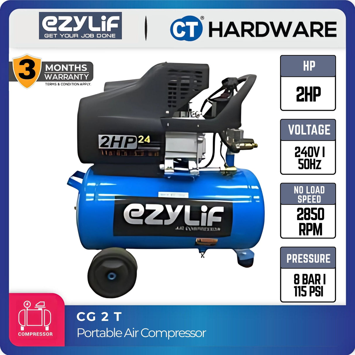 EZYLIF Portable Air Compressor CG2T