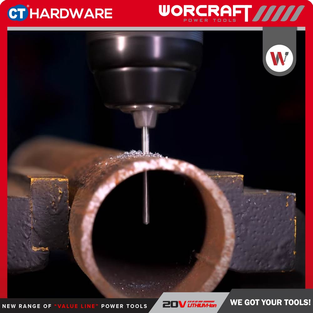 WORCRAFT CHD-S20LiBAS CORDLESS BRUSHLESS IMPACT DRILL 20V | 10MM | 50NM COME WITH 2x 2.0Ah BATTERY, 1PC CHARGER & 74 ACCESSORIES