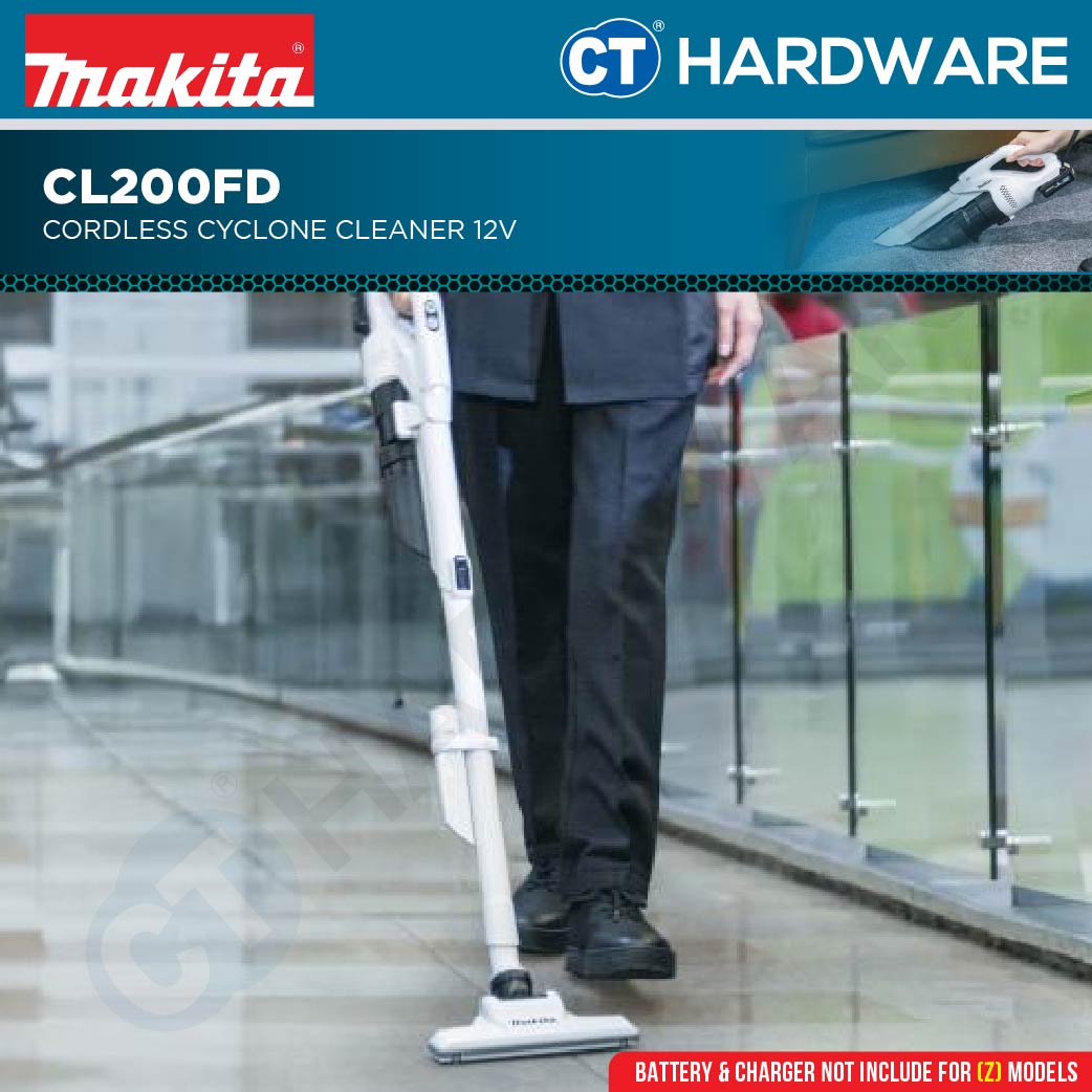 Makita CL200FDZ | CL200FDSA 12V Cordless Cyclone Vacuum Cleaner | Vakum Tanpa Wayar Sedutan Kuat | 无线吸尘器