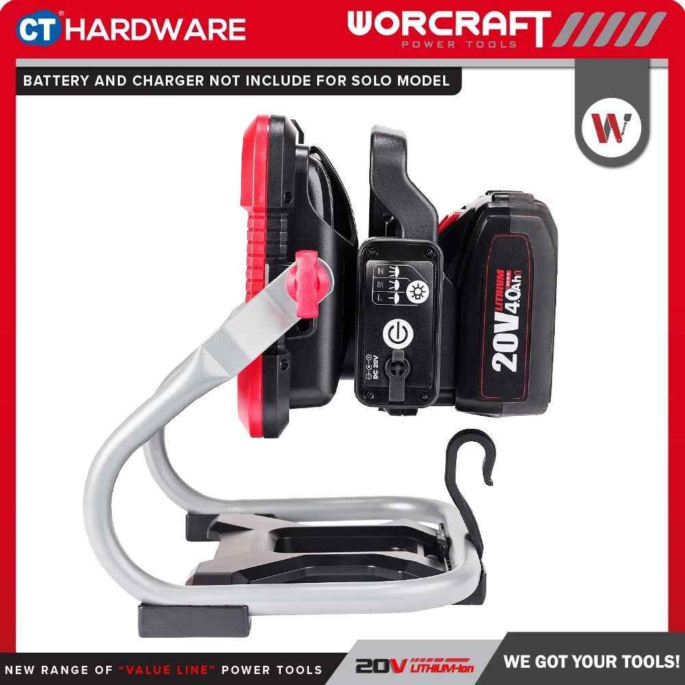 Worcraft CLED-S20Li-30WA 20V Cordless LED Work Light Solo