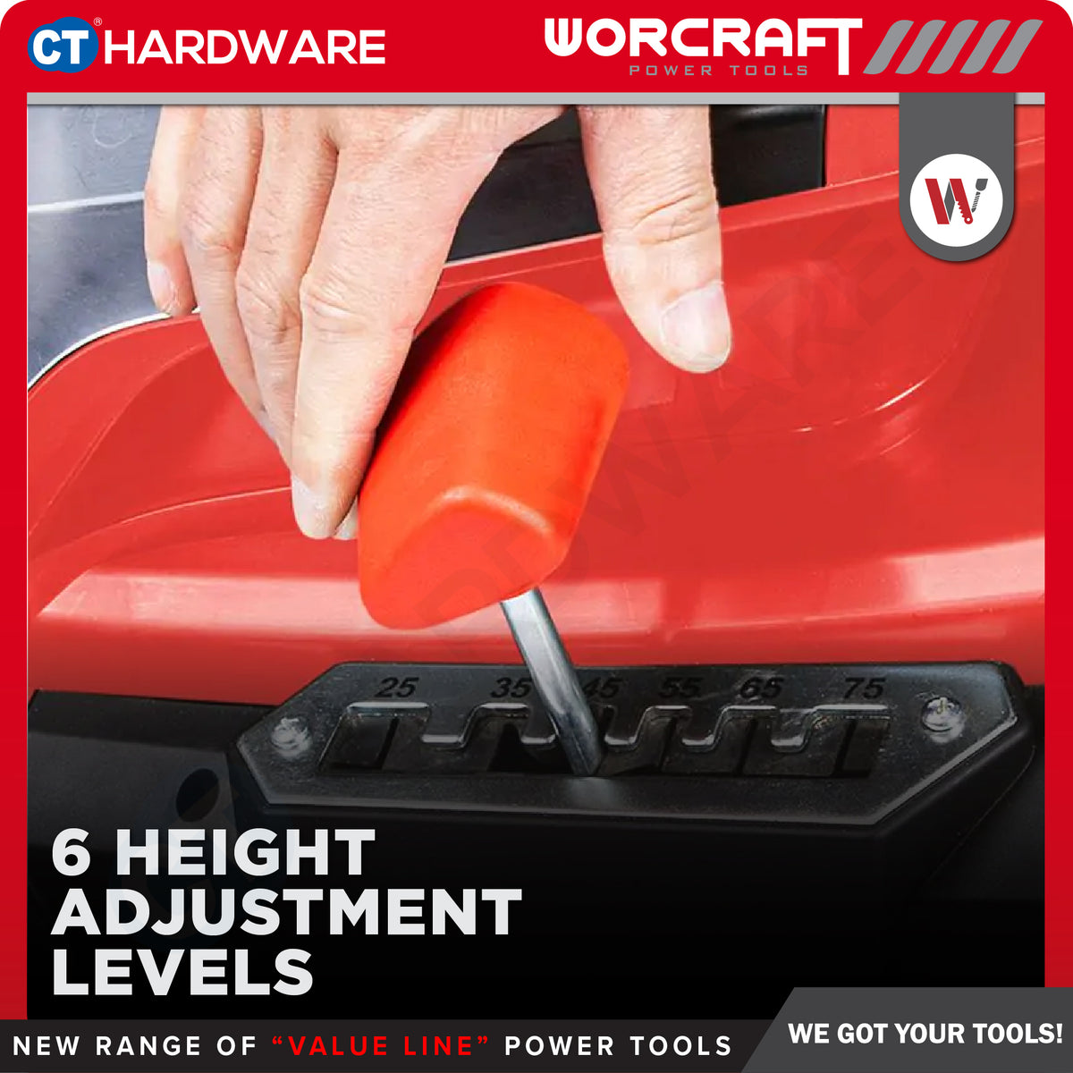 Worcraft CLM-S40LiBL 40V Cordless Brushless Lawn Mower 17" 3300RPM