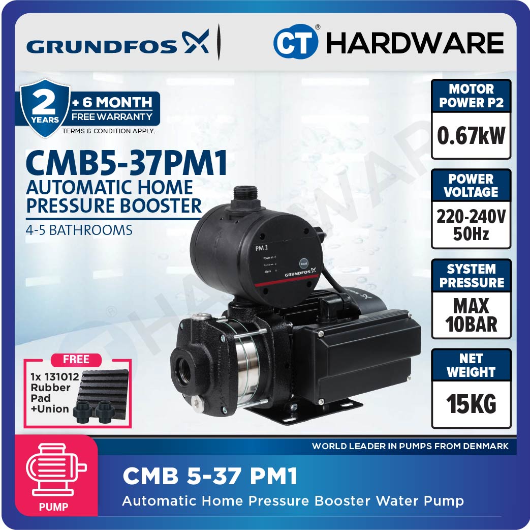 Grundfos CMB5-37PM1 Water Pressure Booster Pump 0.67kW