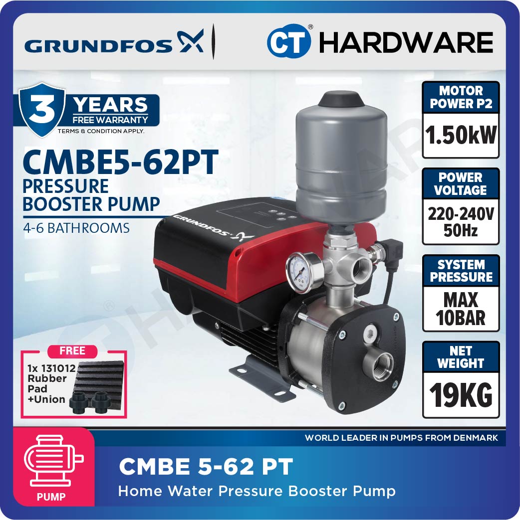 Grundfos CMBE562 Compact Water Booster Pump 1.5kW 2L Variable Speed