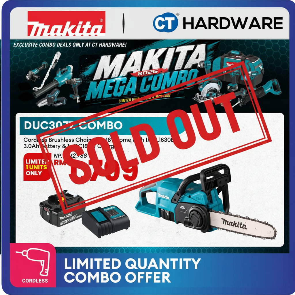 Makita DUC307Z LXT 18V Cordless Brushless Chain Saw 300mm With 3.0Ah Battery and Charger Kit