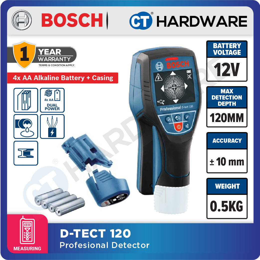 Bosch DTECT 120 Professional Detector Cordless Wall Scanner 12V