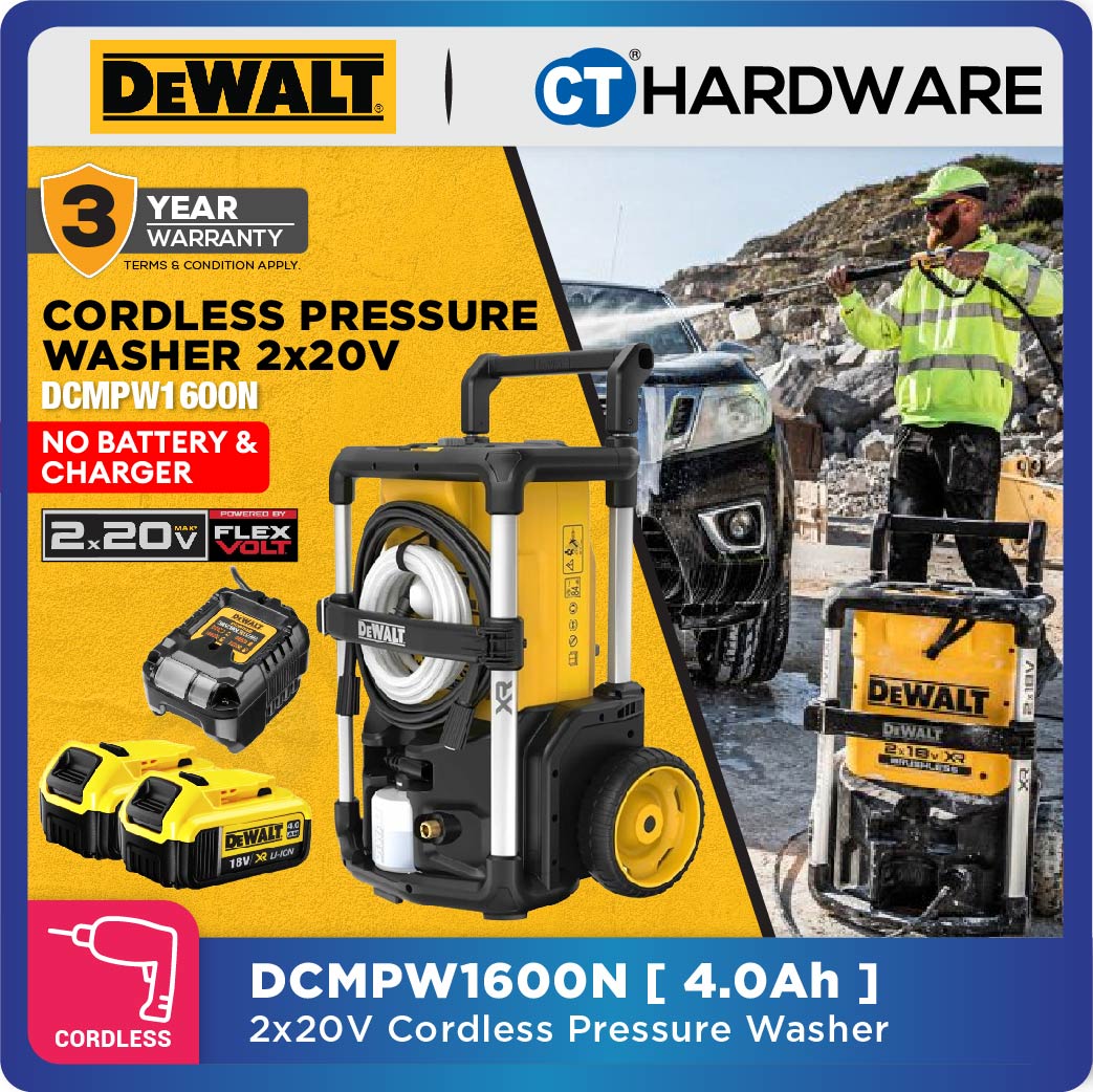 Dewalt DCMPW1600N Cordless Brushless Pressure Washer 20Vx2