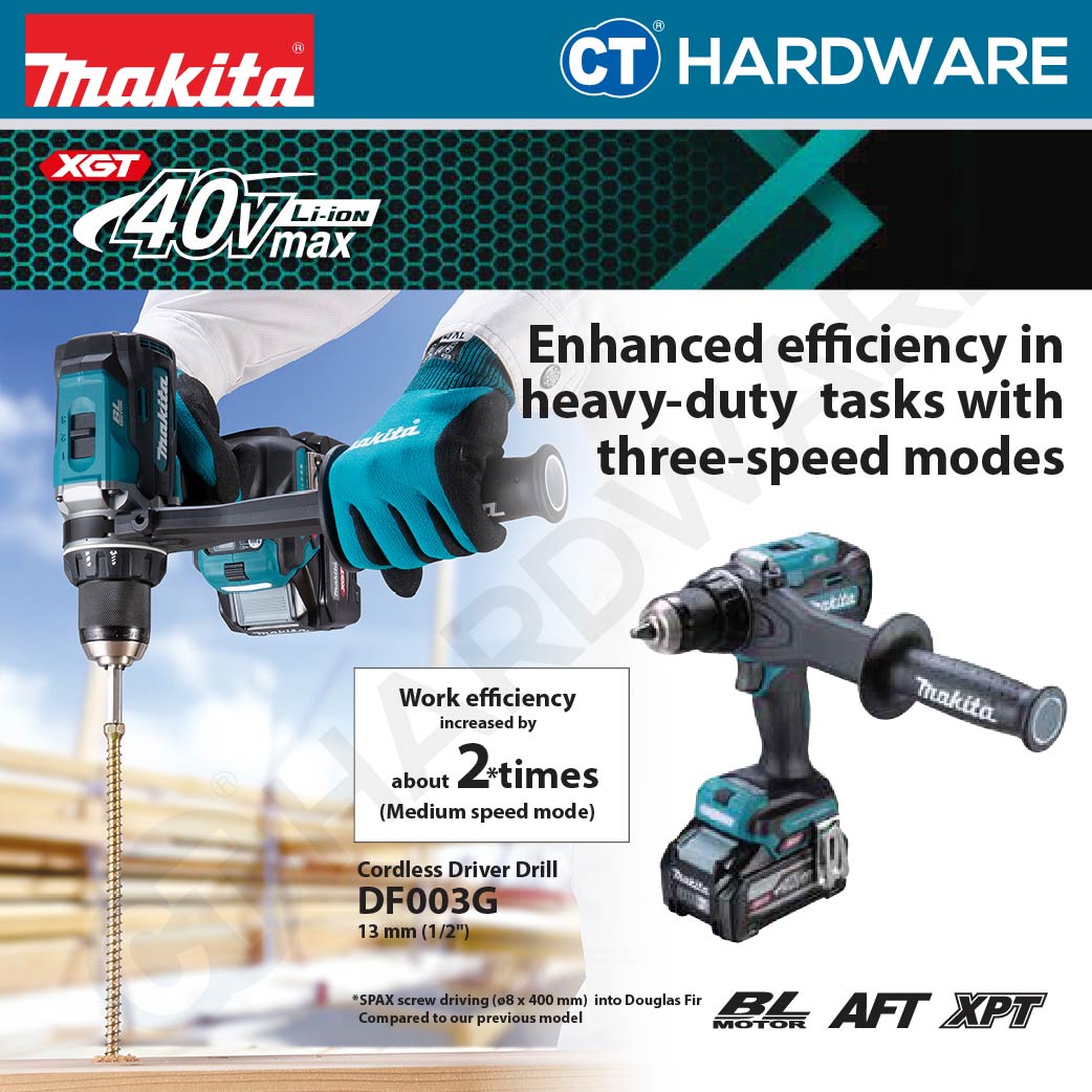 Makita DF003GZ XGT 40Vmax Cordless Driver Drill 180NM (Body Only)