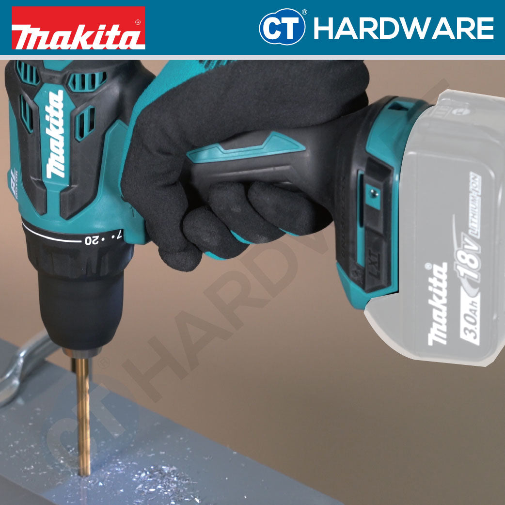 Makita DHP490Z/ WVE/ SFX1 LXT 18V Cordless Brushless Hammer Driver Drill 13mm 65NM (Body Only | 1-Battery | 2-Battery)